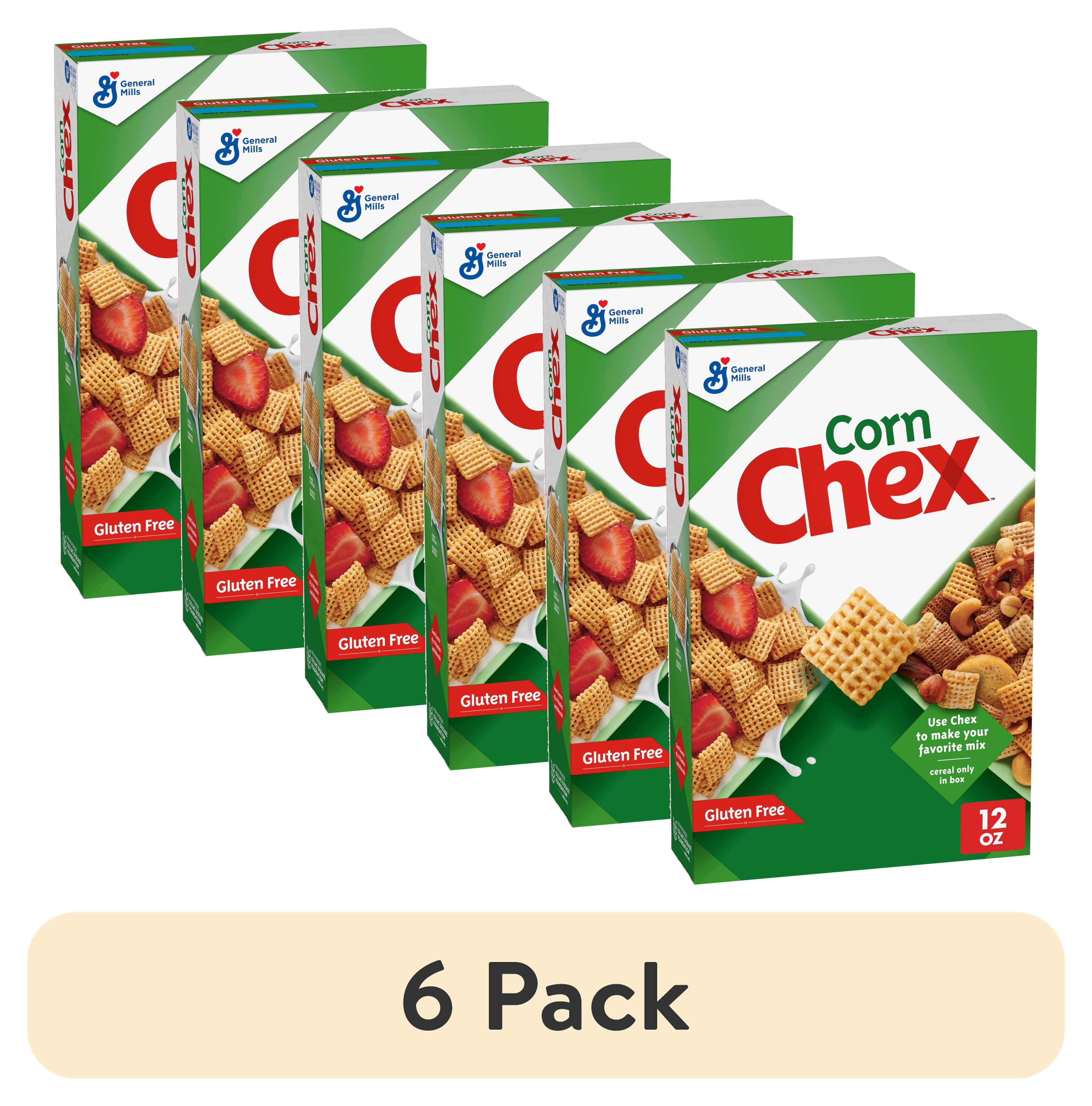(6 pack) Corn Chex Gluten Free Breakfast Cereal, Homemade Chex Mix Ingredient, 12 oz