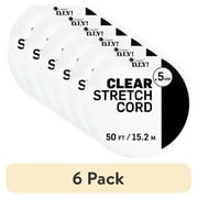 (6 pack) Cousin DIY 0.5 mm Clear Elastic Stretch Cord, 50 ft Roll, Jewelry Making