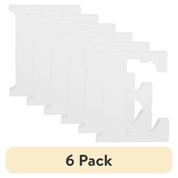 (6 pack) Cousin DIY 3" White Wood Letter E