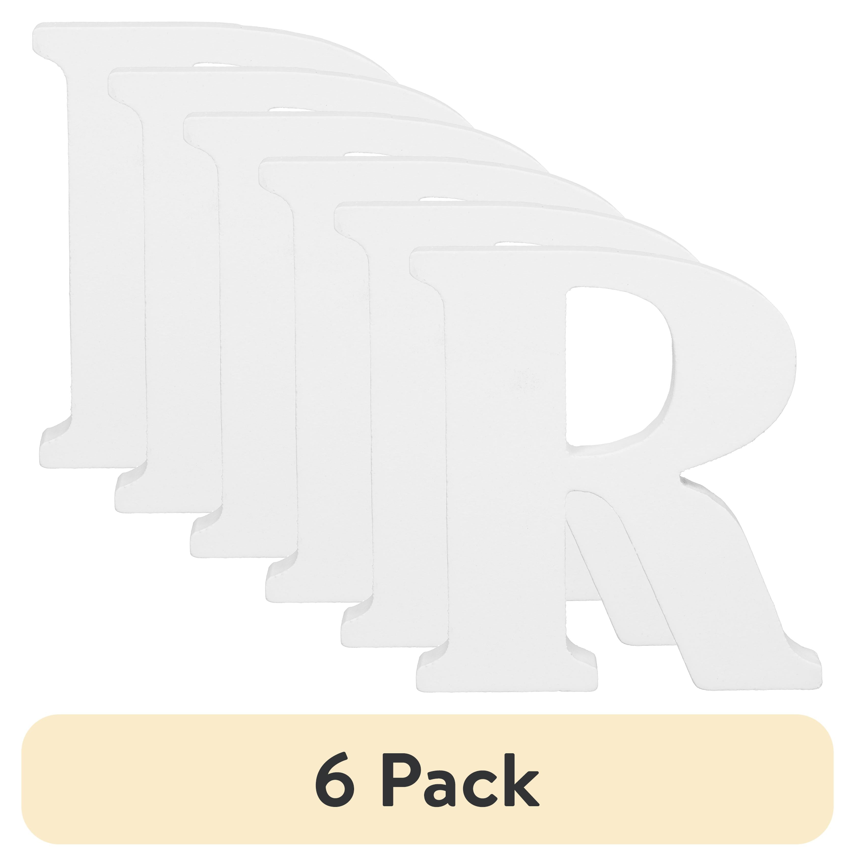 (6 pack) Cousin DIY 3" White Wood Letter R