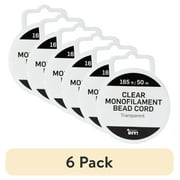 6 pack 6 pack Cousin DIY Clear Monofilament Cord, Beading and Jewelry Making, 0.30 mm Diameter, 165 ft Roll