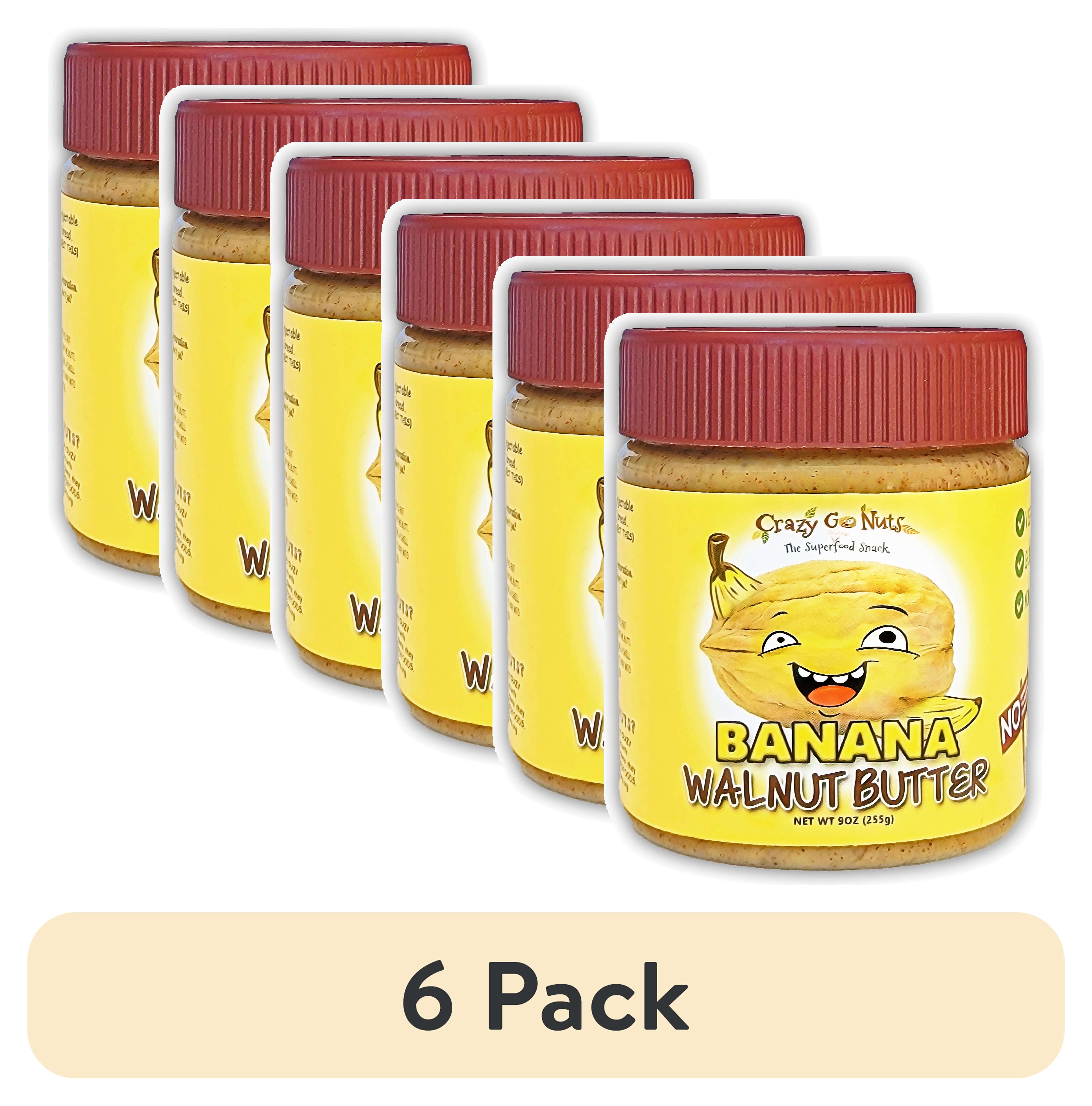 6 pack) Crazy Go Nuts Cgn Banana Walnut Butter - Walmart.com