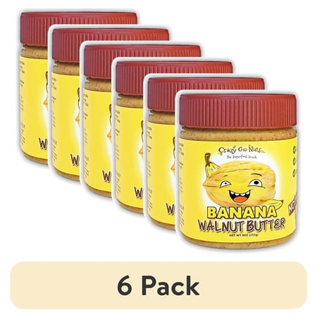 (6 pack) Crazy Go Nuts Cgn Banana Walnut Butter