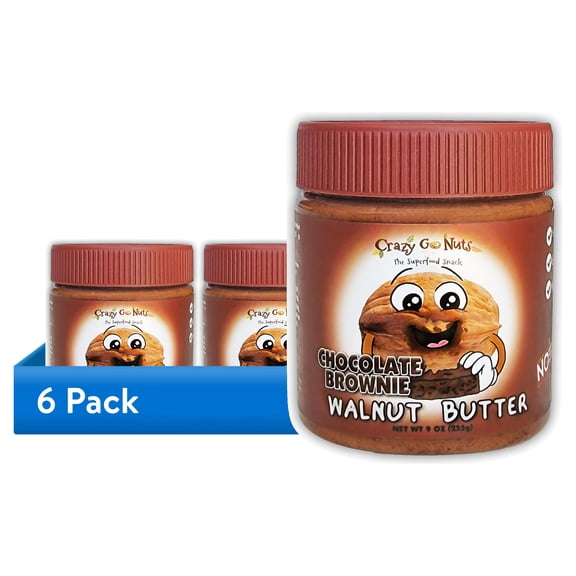 (6 pack) Crazy Go Nuts Chocolate Brownie Walnut Butter - 2 Pack