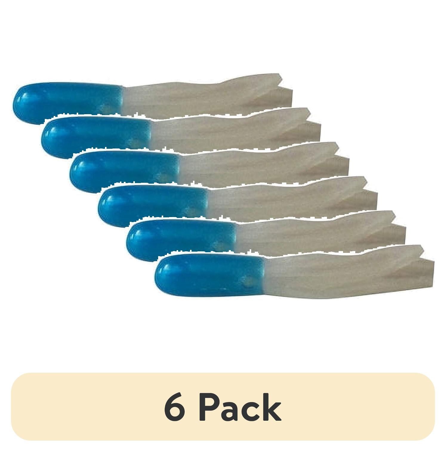 (6 pack) Creme 1.5" Mini Tail Lure, Blue & Pearl