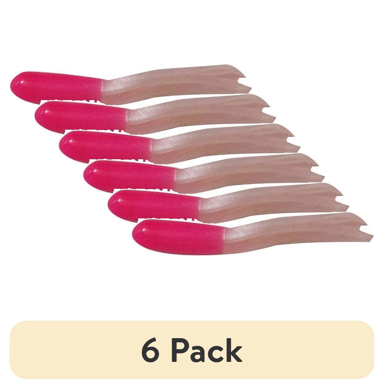 (6 pack) Creme 1.5" Mini Tail Lure, Hot Pink & Pearl