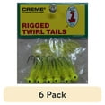 thumbnail image 1 of (6 pack) Creme 2" Rigged Twirl Tail Lure, Chartreuse, 1/16 oz., 6 Count, 1 of 2