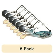 (6 pack) Creme 2" Spoiler Spin Shad Swim Bait Lure, Blue Back