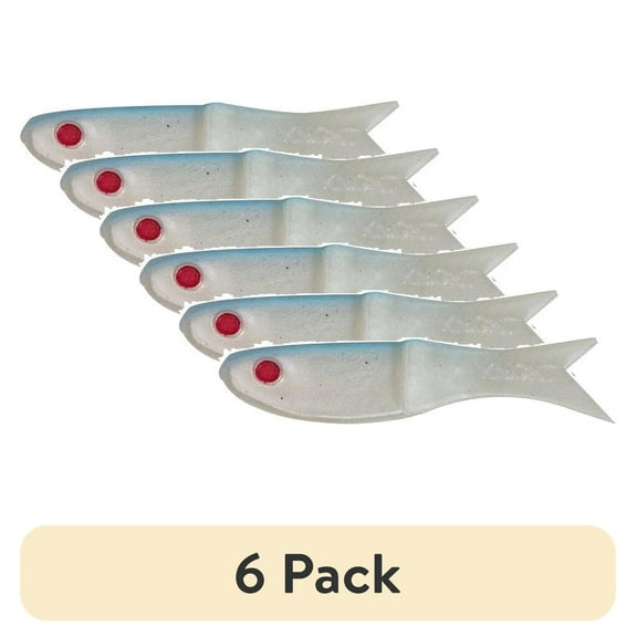 (6 pack) Creme Lure 2.5" Blue/Pearl Lit'l Fishie