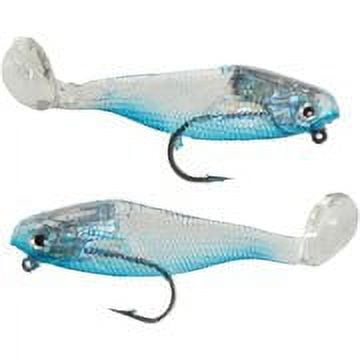 (6 pack) Creme Lure 3" Paddle Tail Shad Fishing Lures for Bass Blue Back