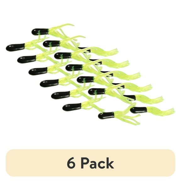 (6 pack) Creme Mini Tails Lures 10 Pack, Black Chart