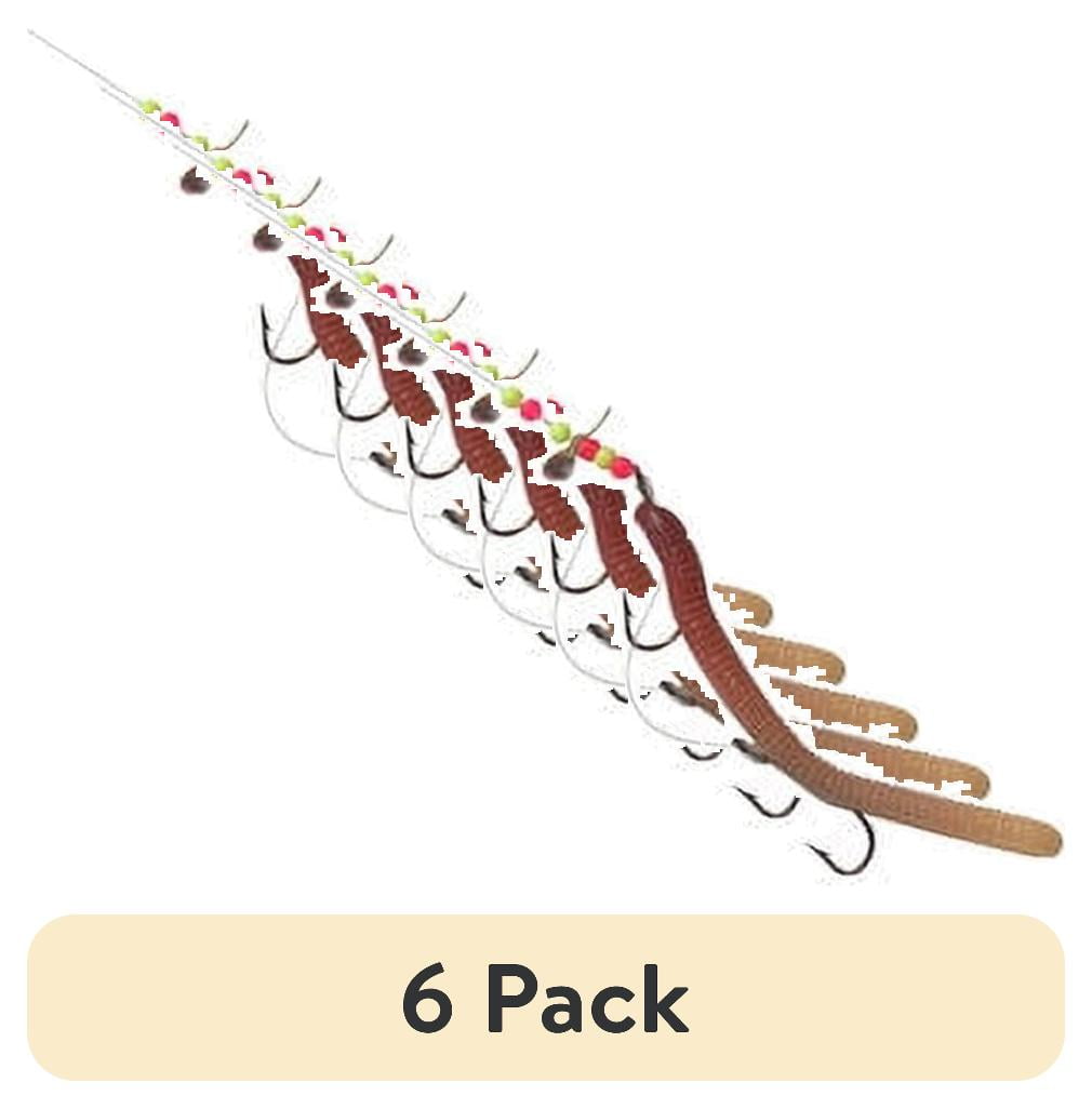 (6 pack) Creme Trout Angle Worm Lure, Live Color