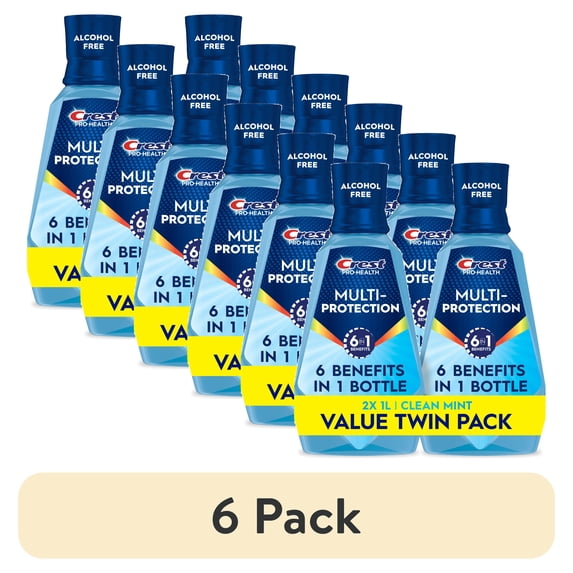 Prohealth Rinse (6 pack) Crest Mouthwash, Pro‑Health Multi‑Protection Fluoride ...