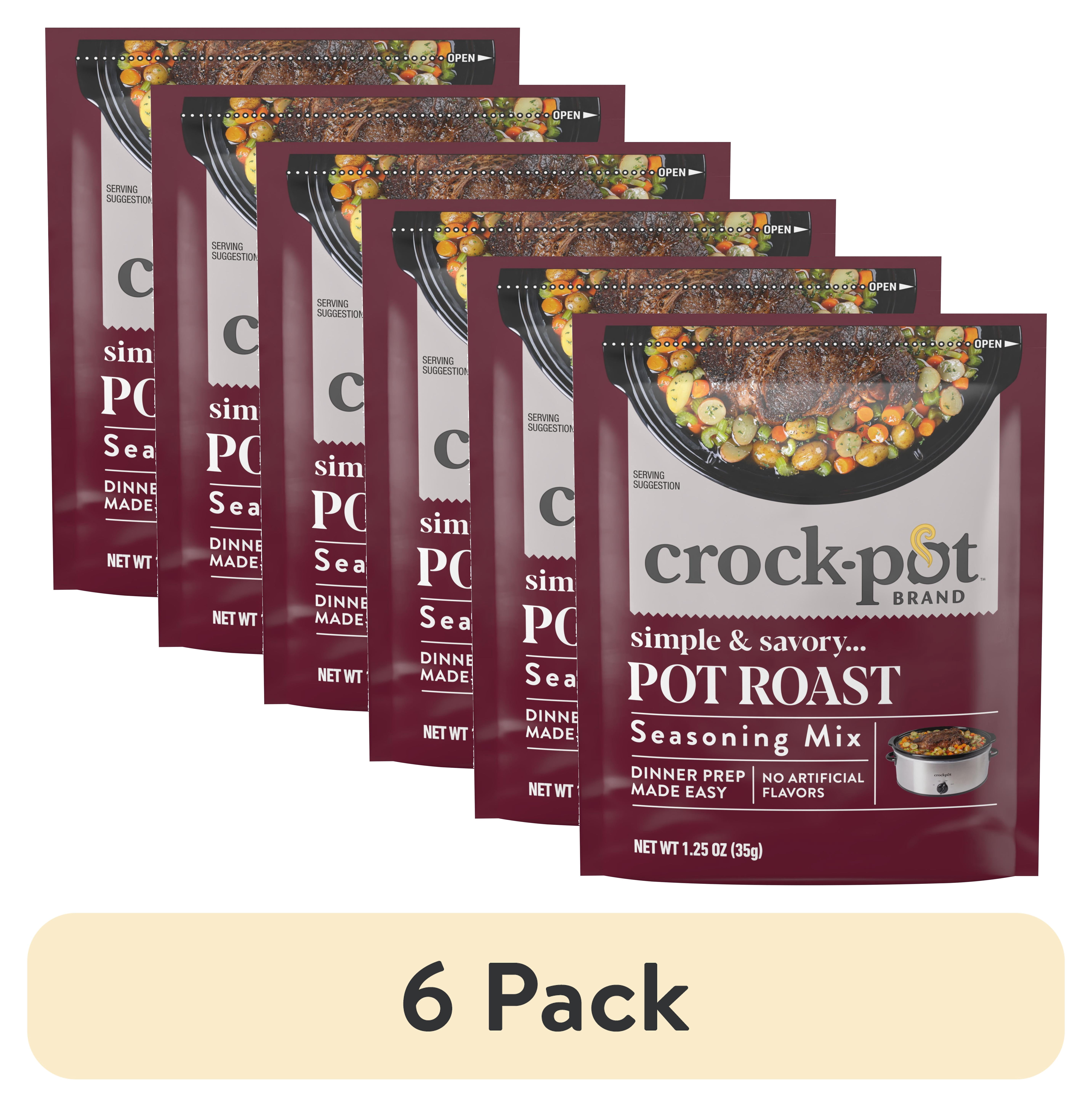 (6 pack) Crock-Pot Savory Pot Roast Seasoning Mix, 1.25 oz