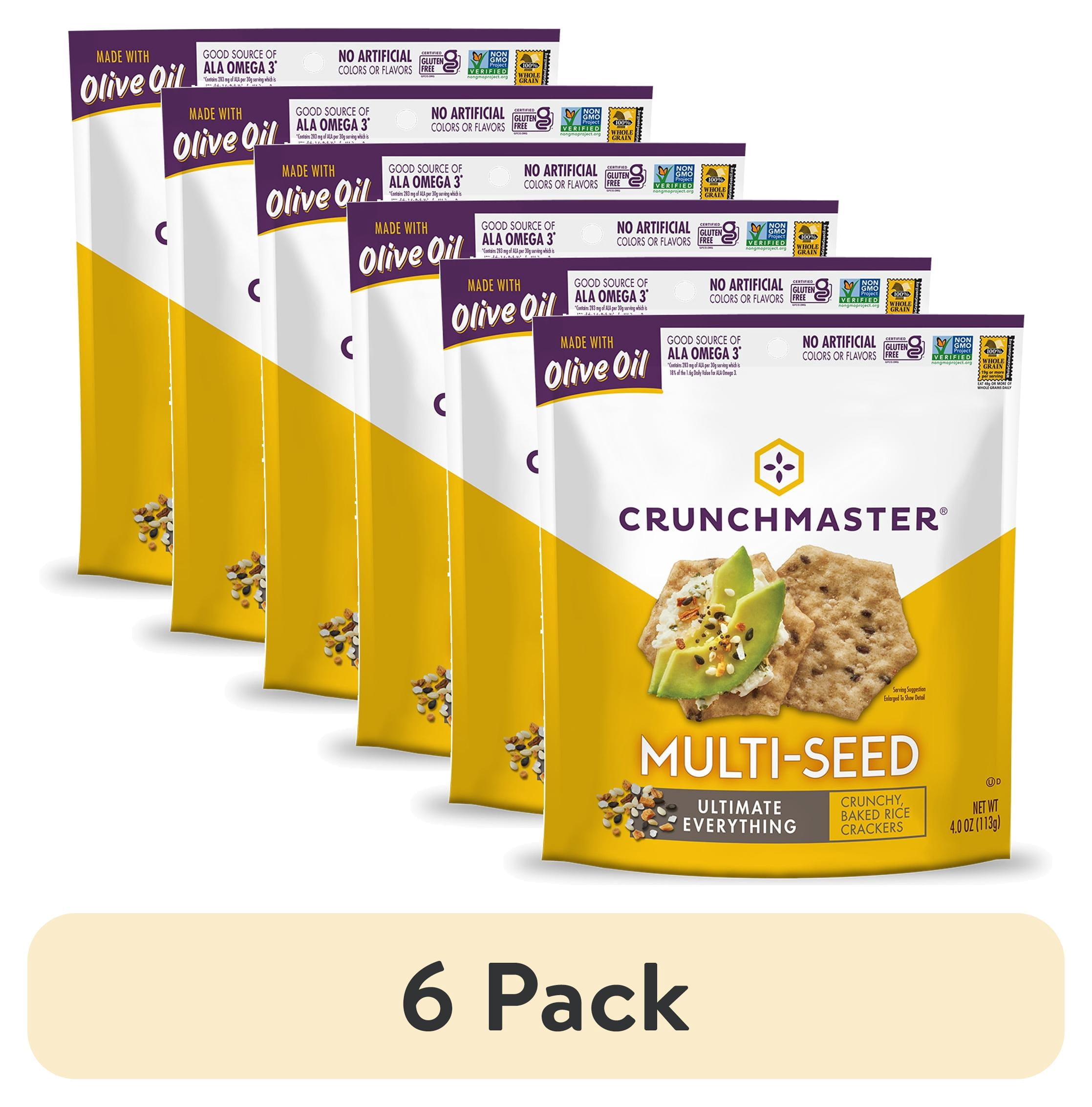 (6 pack) Crunchmaster Multi-Seed Cracker Ultimate Everything Crunchy Gluten Free, 4oz