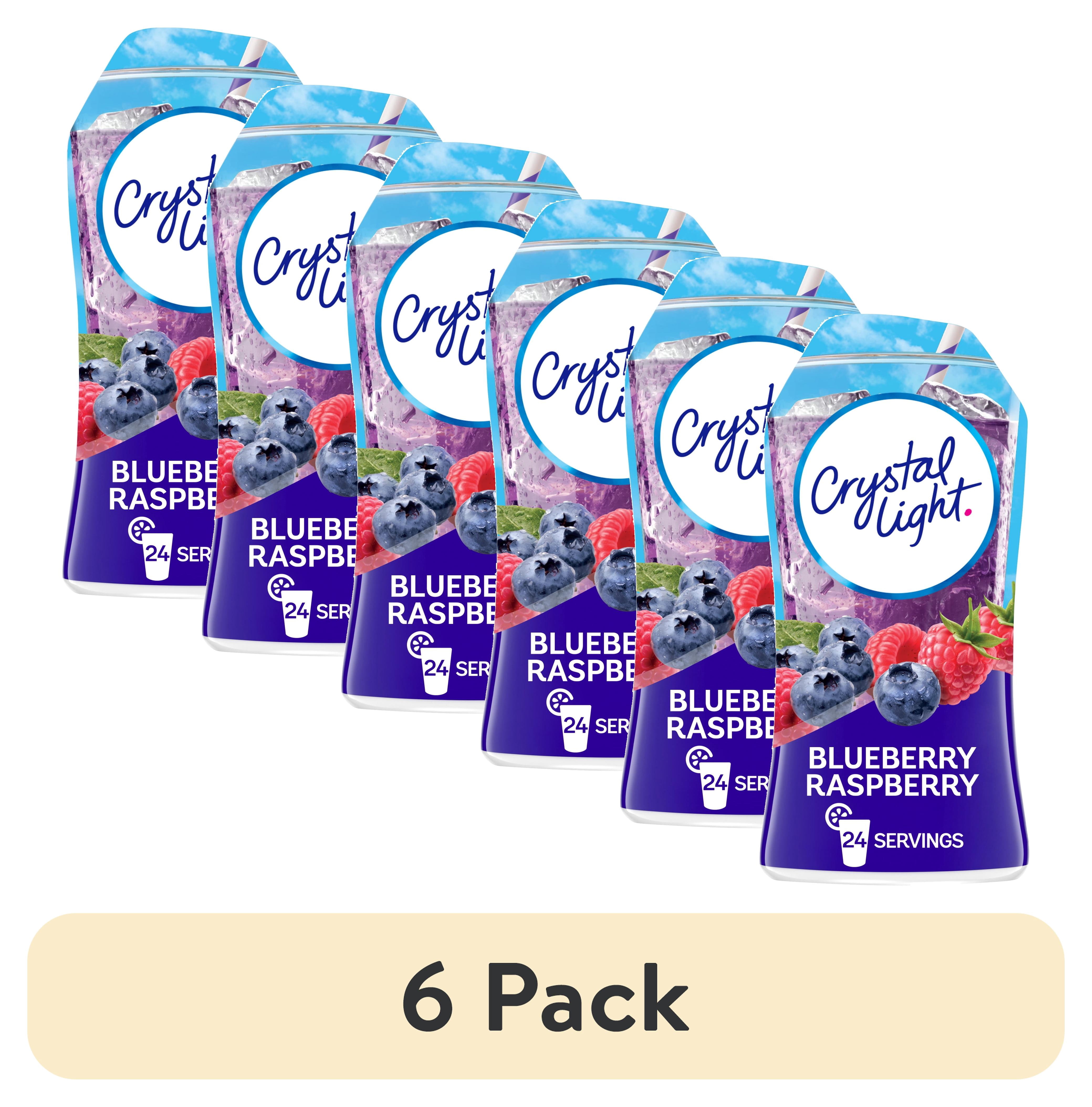 (6 pack) Crystal Light Liquid Blueberry Raspberry Naturally Flavored Drink Mix, 1.62 fl oz Bottle
