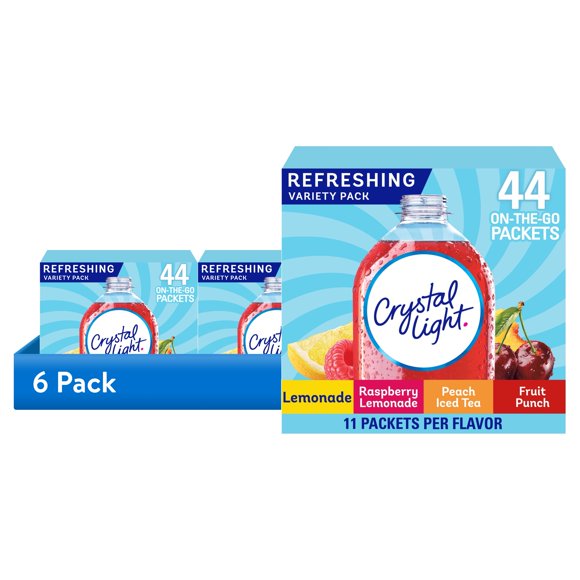 Drink Mix Packets Crystal Light Zero Sugar Energizing Variety Pack