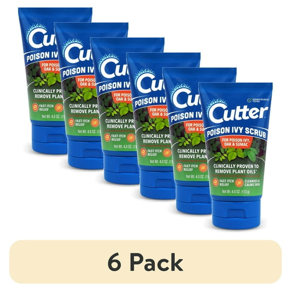 (6 pack) Cutter™ First Aid Poison Ivy Scrub for Itch Relief, 4oz