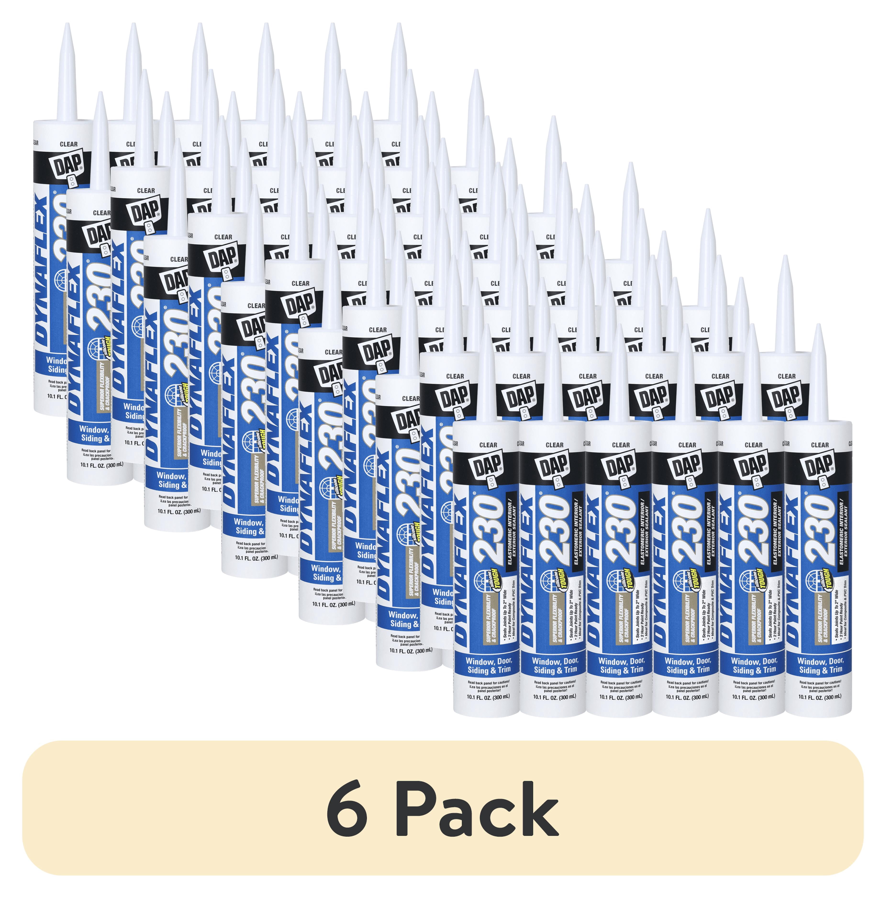 (6 pack) DAP Dynaflex 230 10.1 oz Clear Premium Sealant Caulk