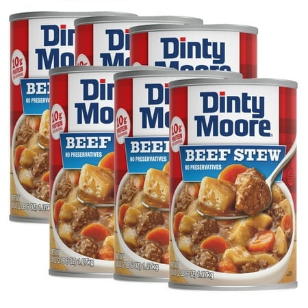 (6 pack) DINTY MOORE Beef Stew, Shelf-Stable, Steel Can 38 oz