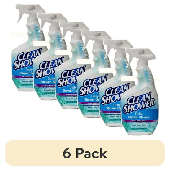 (6 pack) Clean Shower Daily Shower Cleaner, 32 Fluid Ounce, Pack of 1