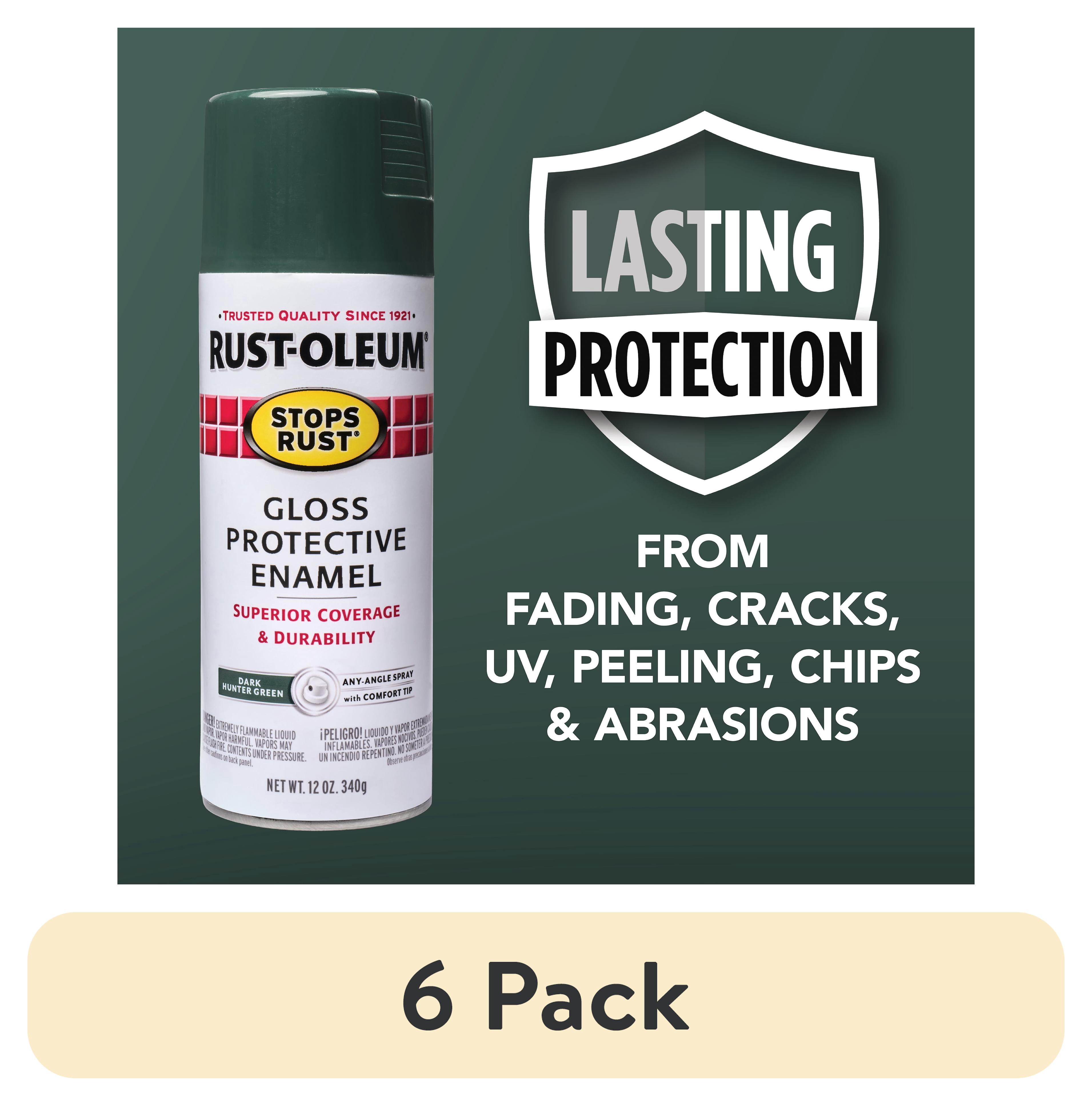 6 pack) Dark Hunter Green, Rust-Oleum Stops Rust Protective Enamel