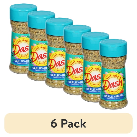 (6 pack) Dash Garlic & Herb Seasoning Blend, Salt Free Kosher, 2.5 oz