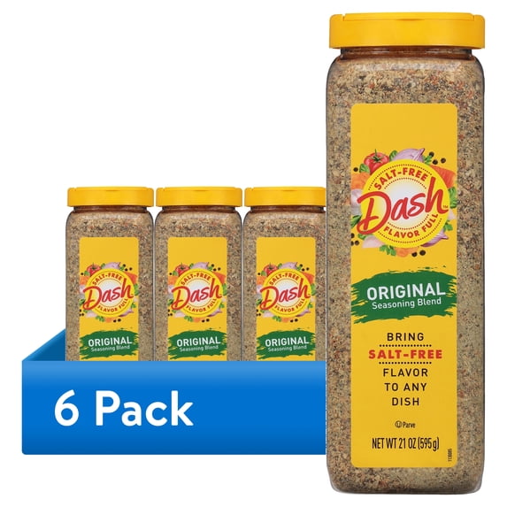 (6 pack) Dash Original Seasoning Blend, Salt-Free, Kosher, 21 oz Shaker