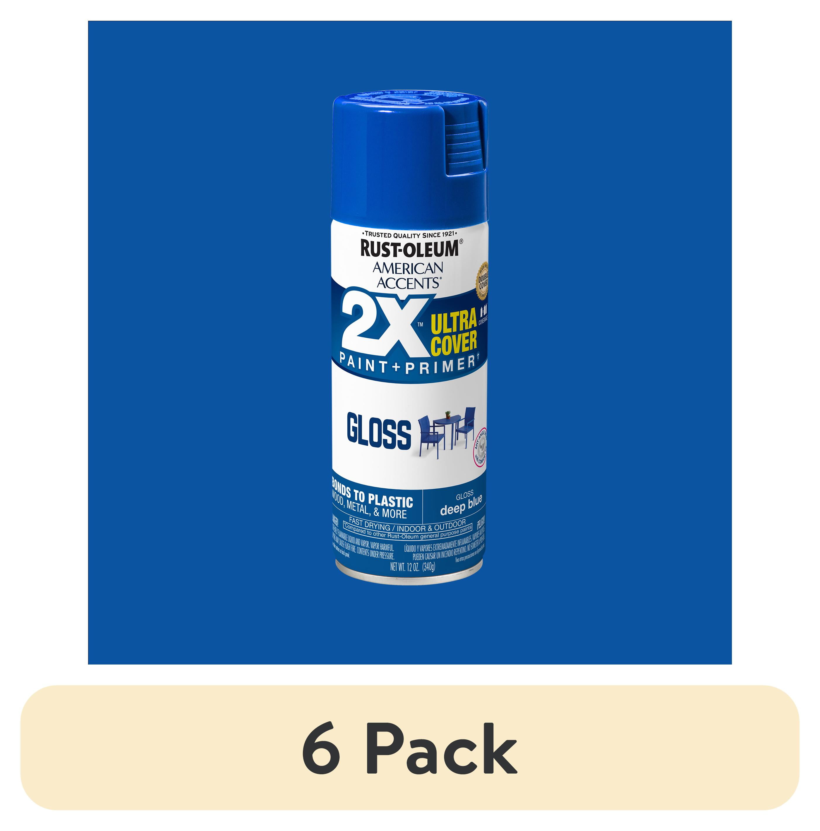 6 pack) Deep Blue, Rust-Oleum American Accents 2X Ultra Cover