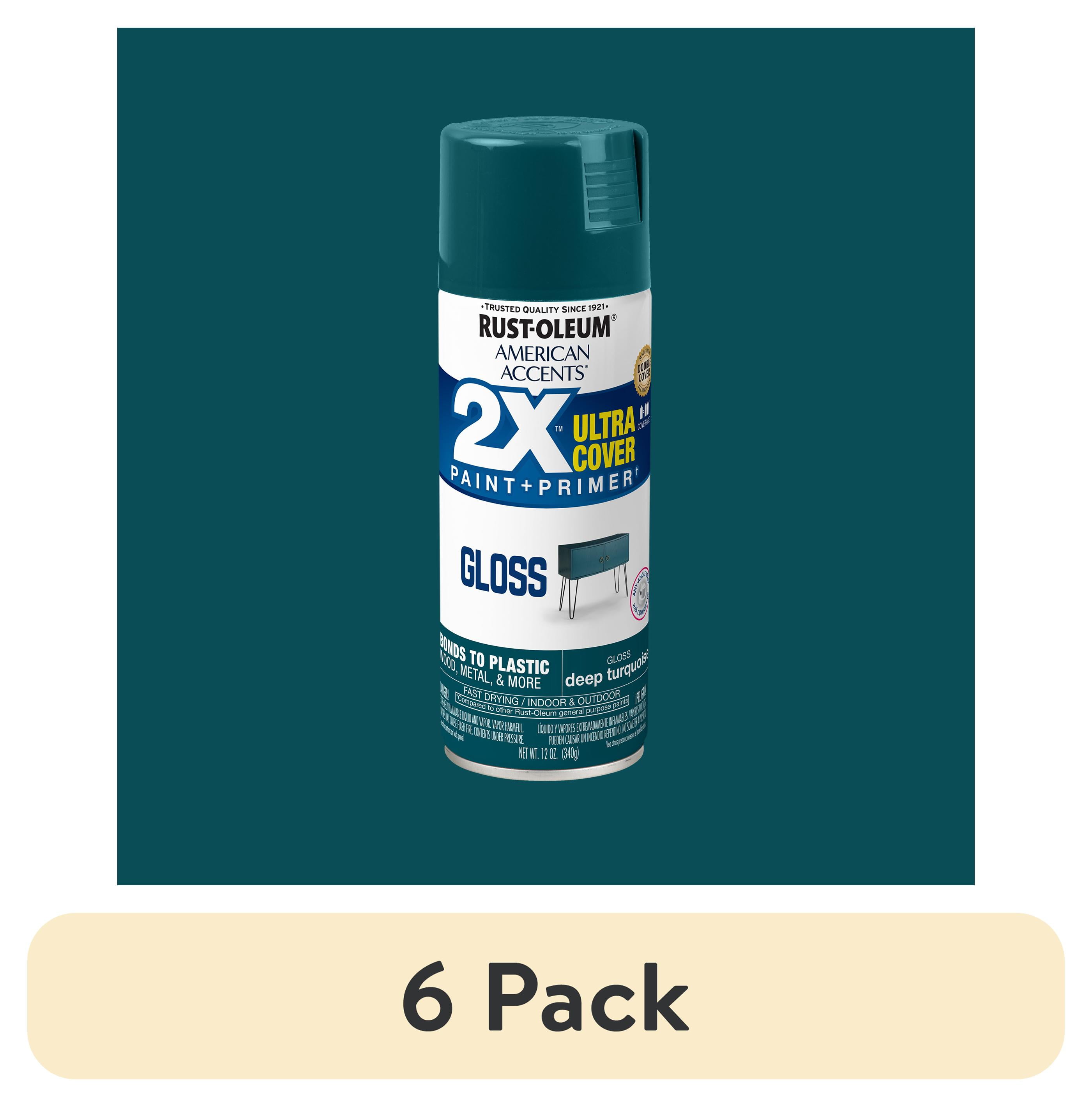 6 pack) Colonial Red, Rust-Oleum American Accents 2X Ultra Cover