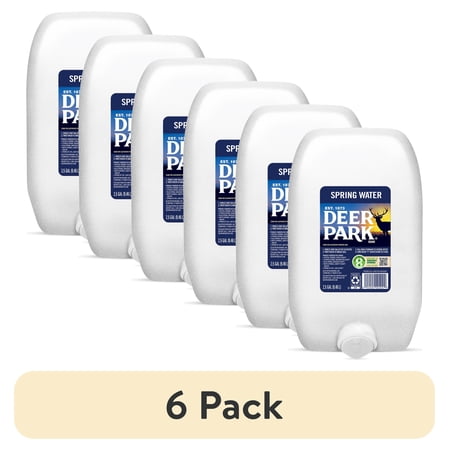 (6 pack) Deer Park Spring Water, 2.5 Gallon, Single Plastic Jug
