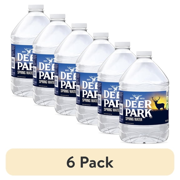 (6 pack) Deer Park Spring Water, 3 Liter, Single Plastic Jug
