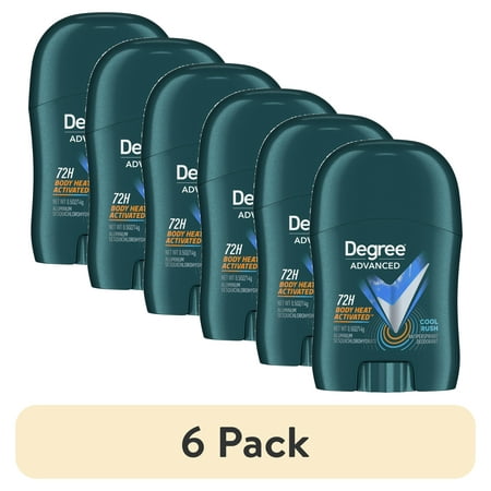 (6 pack) Degree Men Antiperspirant Deodorant Stick Cool Rush, 0.5 oz