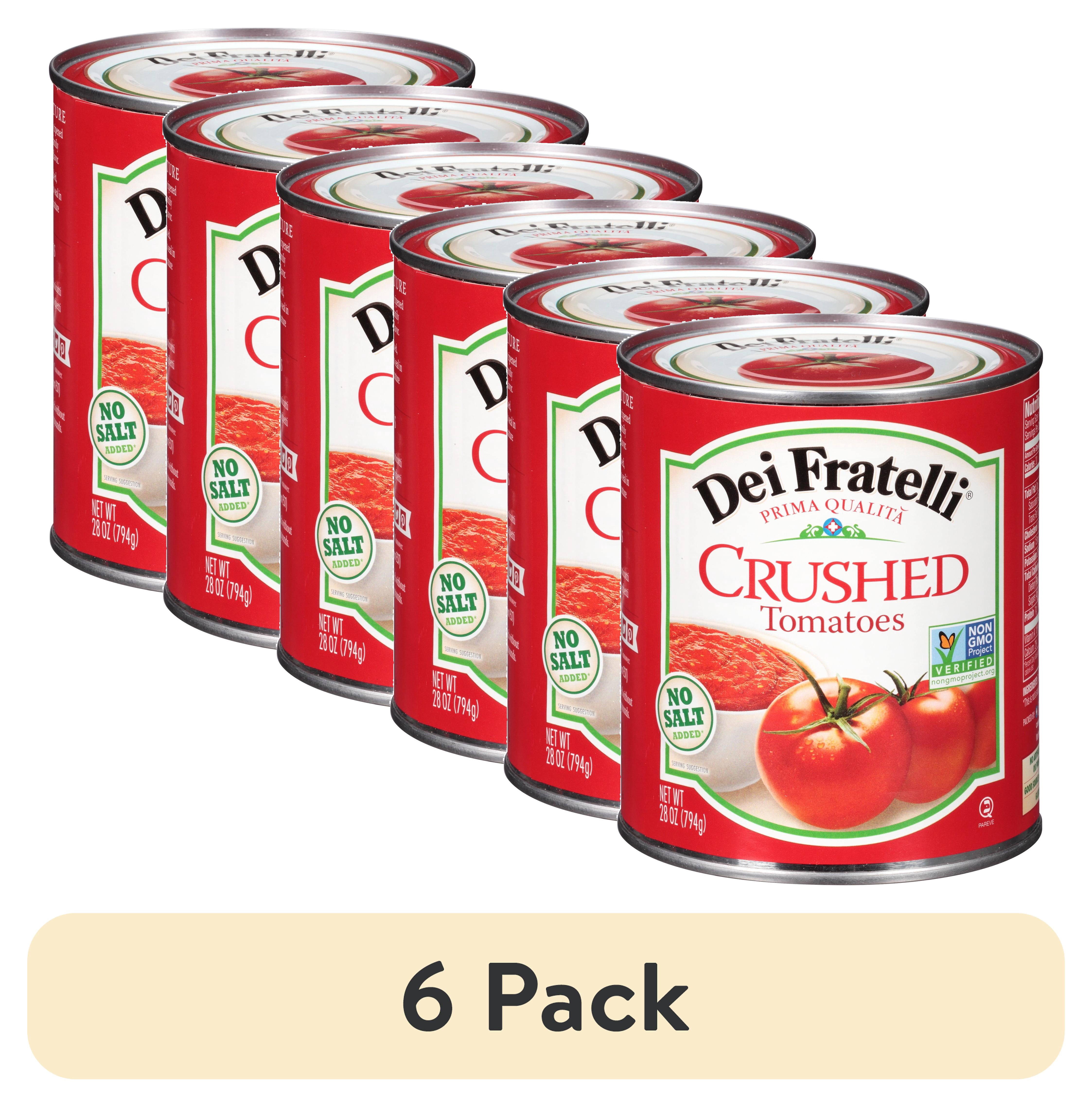 (6 pack) Dei Fratelli Crushed Tomatoes, No Salt Added, 28 Oz