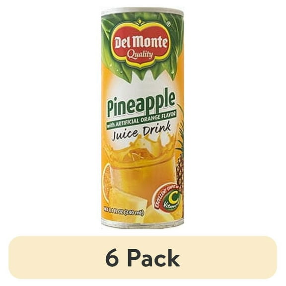 (6 pack) Del Monte Juice, Pineapple Orange, 8.1 fl oz, 1 Ct
