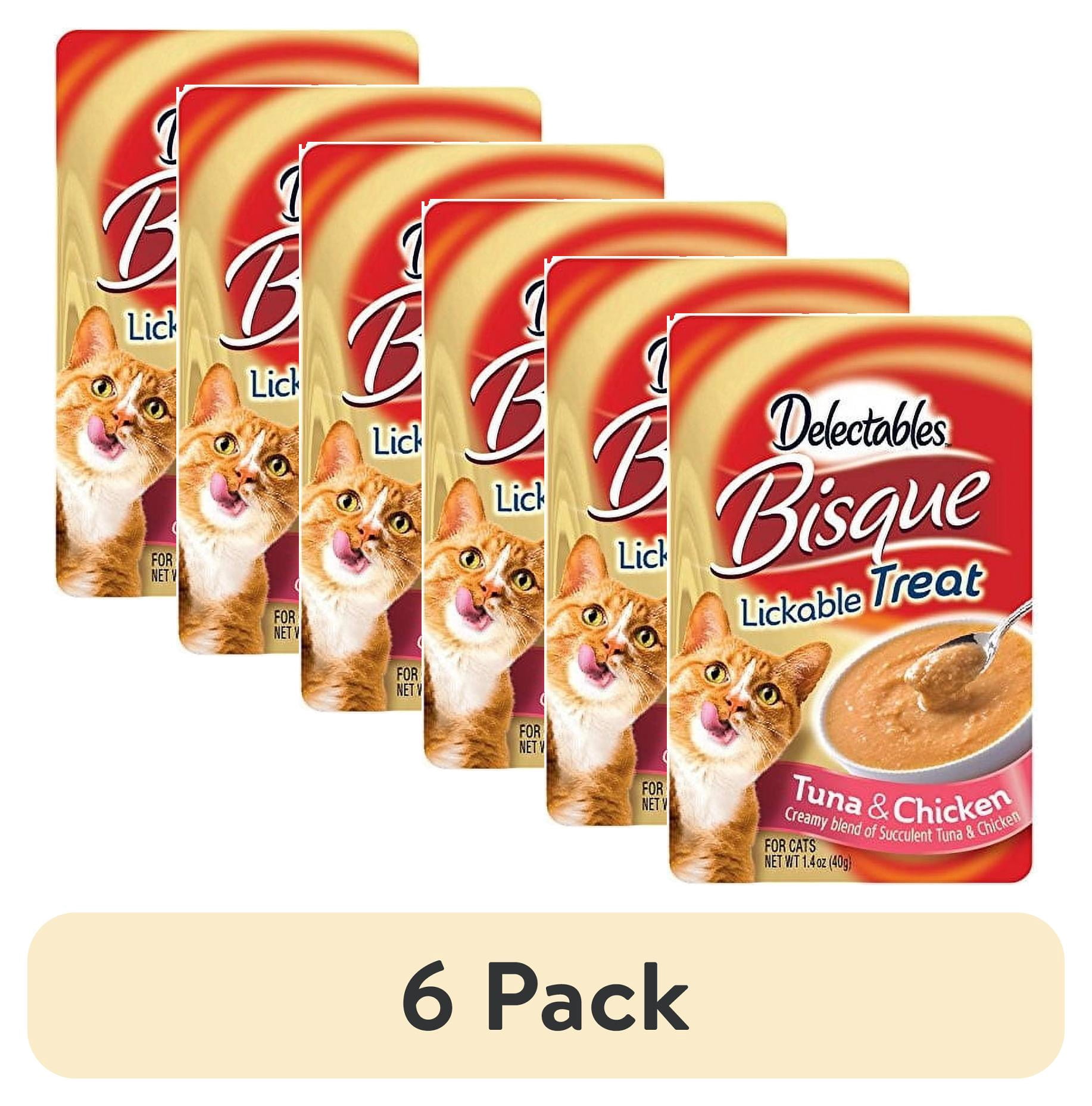 (6 pack) Delectables Lickable Cat Treats - Bisque Tuna & Chicken, 1.4 Oz.