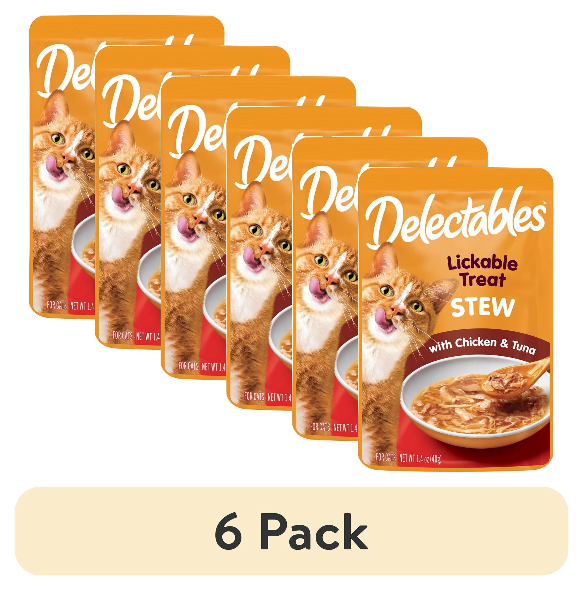 (6 pack) Delectables Lickable Treat - Stew Chicken & Tuna, 1.4oz