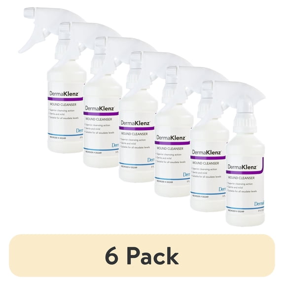 (6 pack) DermaKlenz Antiseptic Wound Cleanser 8 oz. Spray Bottle, 1 Ct