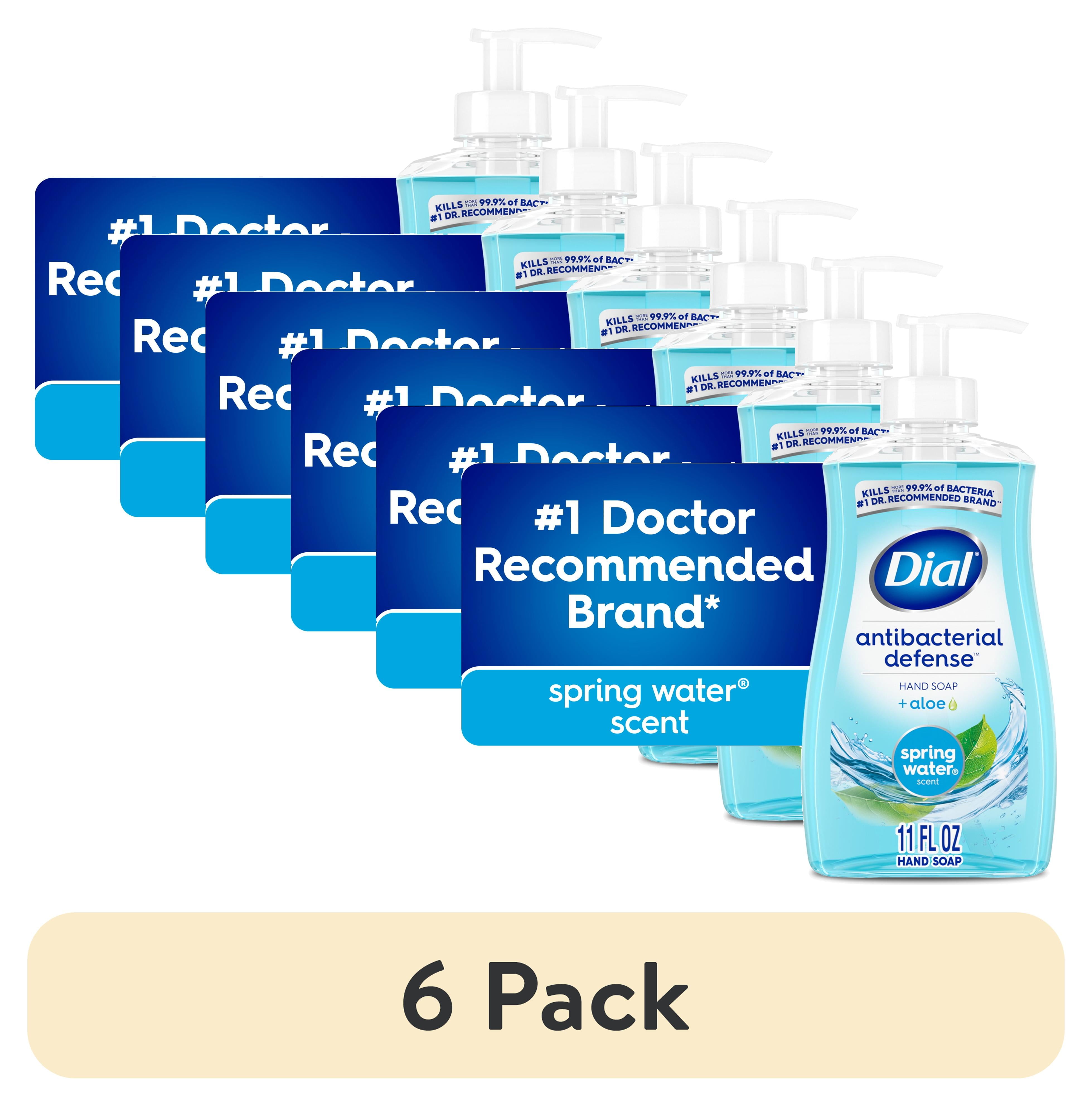 (6 pack) Dial Antibacterial Defense Spring Water Liquid Hand Soap, 11 fl oz