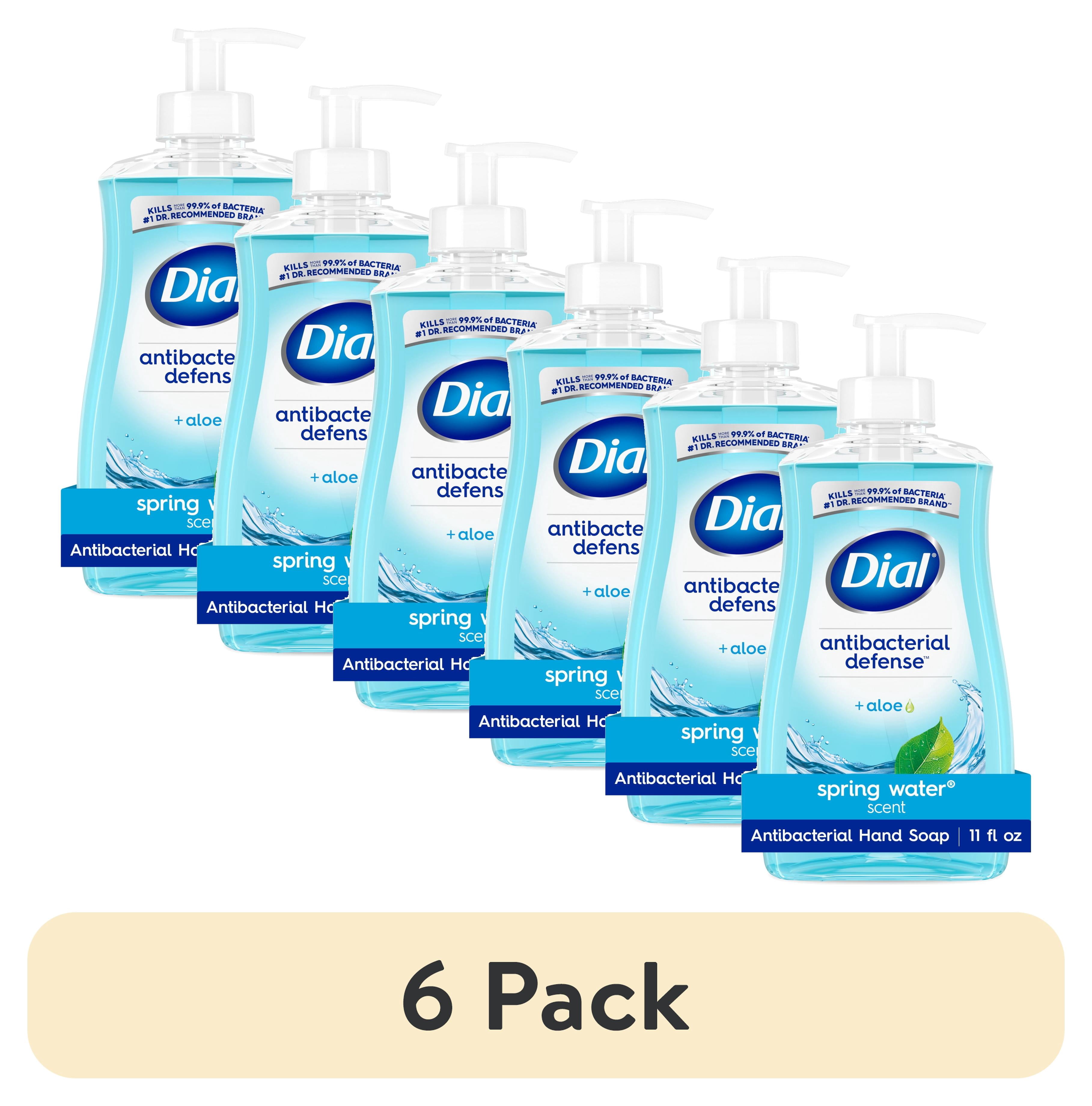 (6 pack) Dial Antibacterial Defense Spring Water Liquid Hand Soap, 11 fl oz
