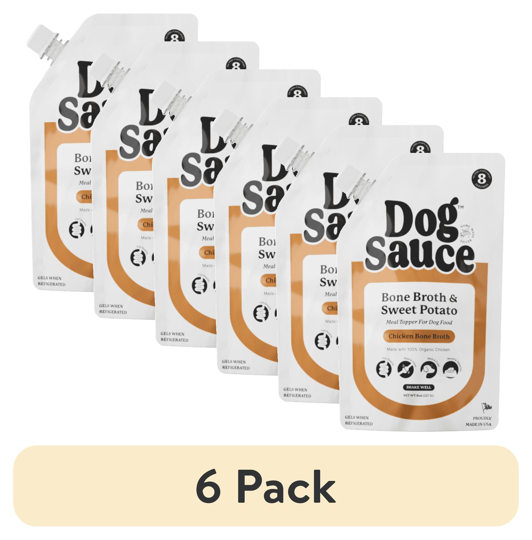 (6 pack) DogSauce Sweet Potato & Chicken Bone Broth Gourmet Meal Topper for Dogs, 8 oz