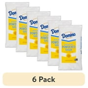 (6 pack) Domino Confectioners Sugar, Pure Cane 10-x Powdered, 2lb (907g), Plastic Bag