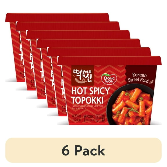 (6 pack) Dongwon Spicy and Sweet Topokki Cup, 4.23 Oz