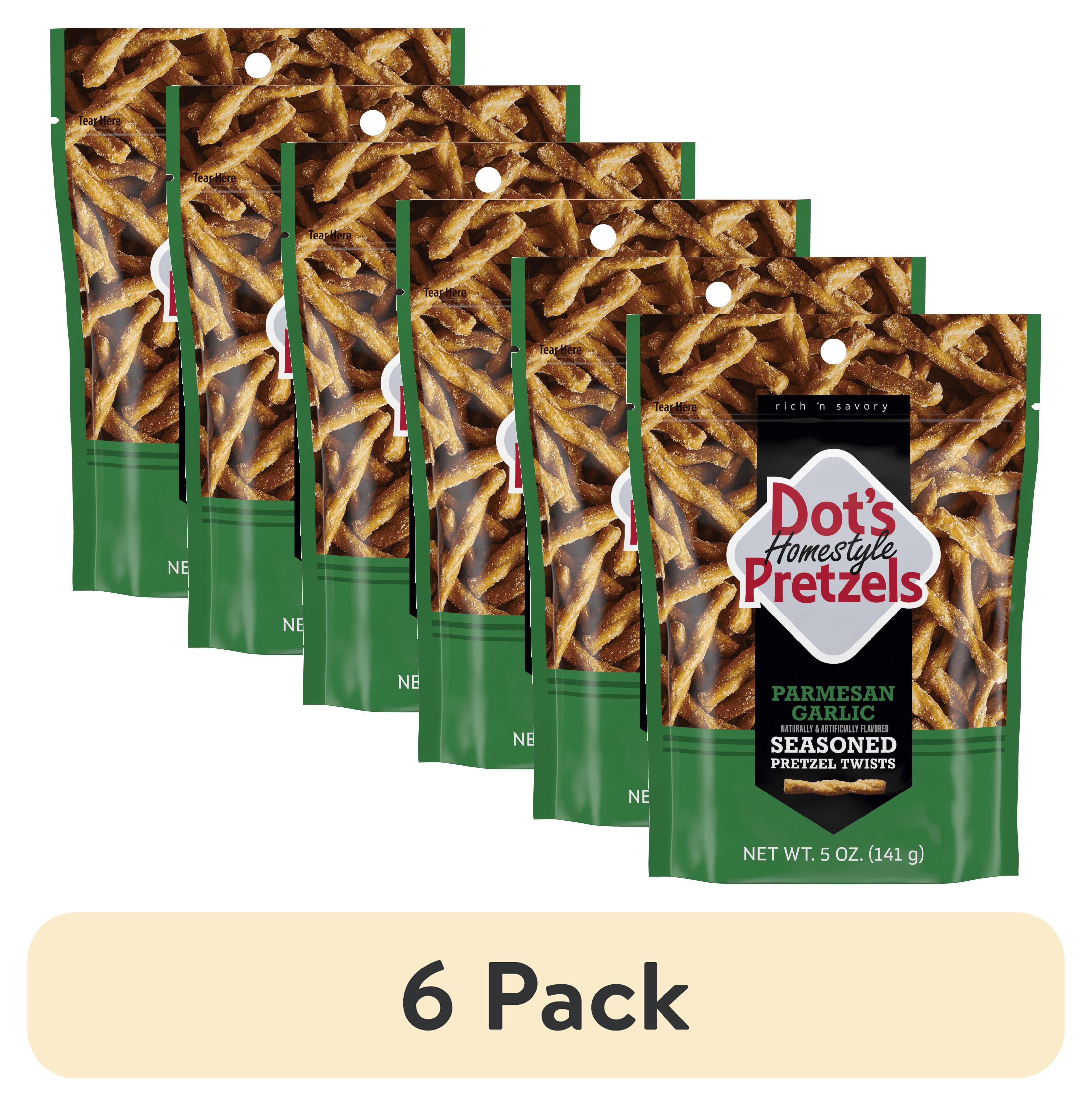 (6 pack) Dot's Pretzels Parmesan Garlic Seasoned Pretzel Twists, 5 oz