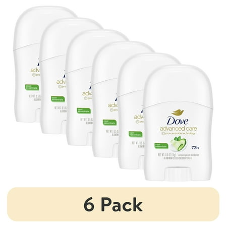 (6 pack) Dove Advanced Care Antiperspirant Deodorant Stick for Women Cool Essentials with Pro Ceramide Technology, 0.5 oz