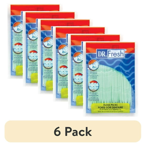 (6 pack) Dr. Fresh Floss Picks, 100 count