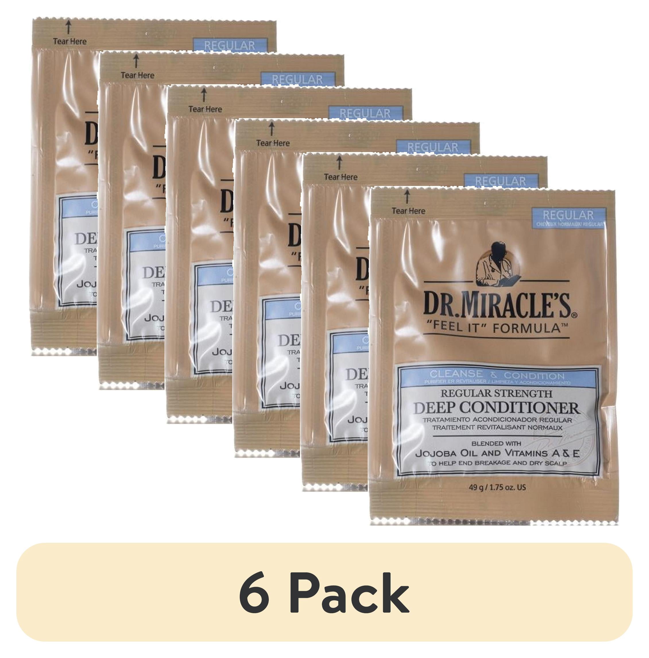 (6 pack) Dr. Miracles Regular Strength Deep Conditioner Packett, Repairing, Dry Hair, Female