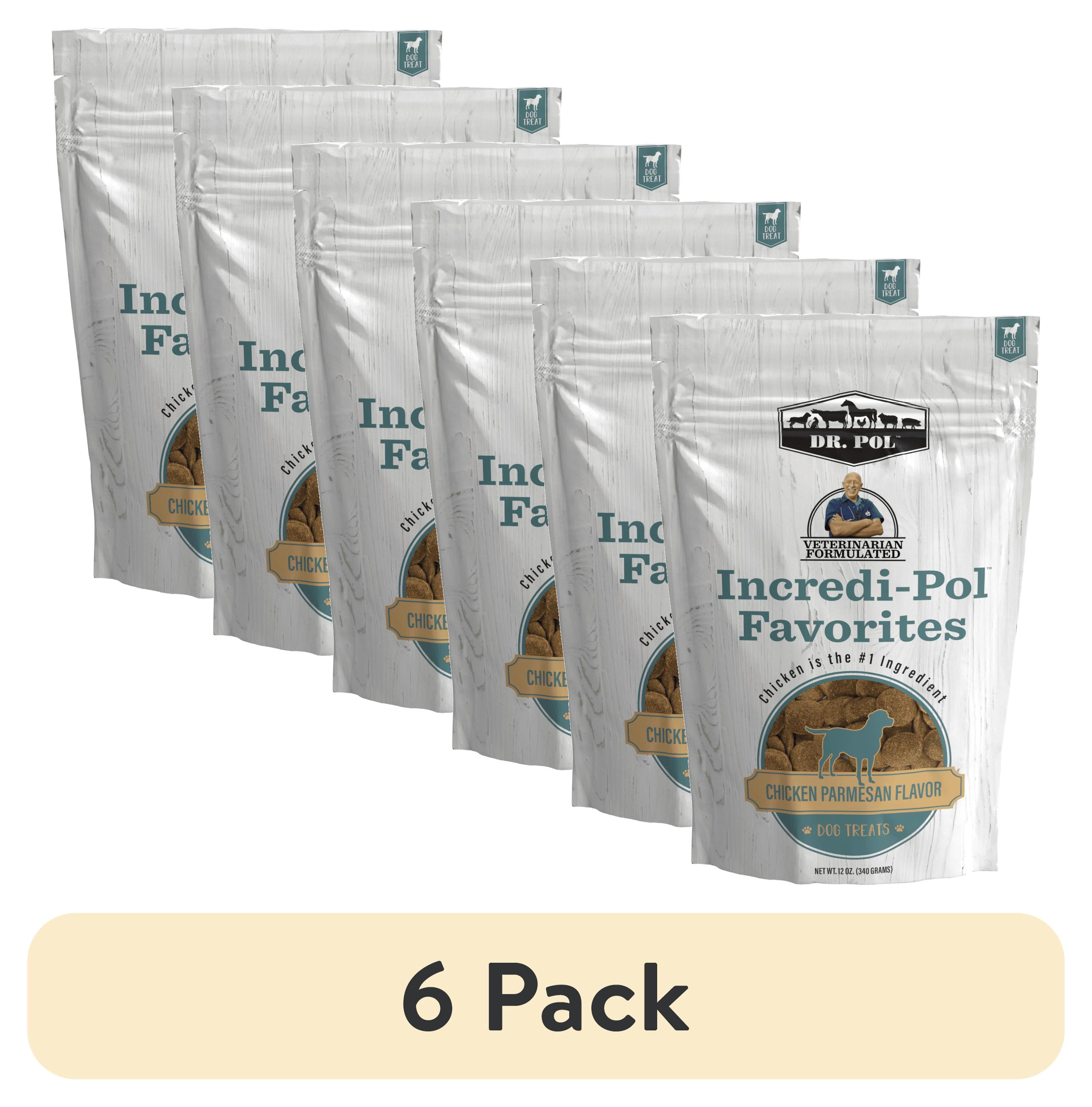 (6 pack) Dr. Pol Incredi-Pol Favorites Parmesan Chicken Flavor Crunchy Dog Treats, 12 oz. Bag