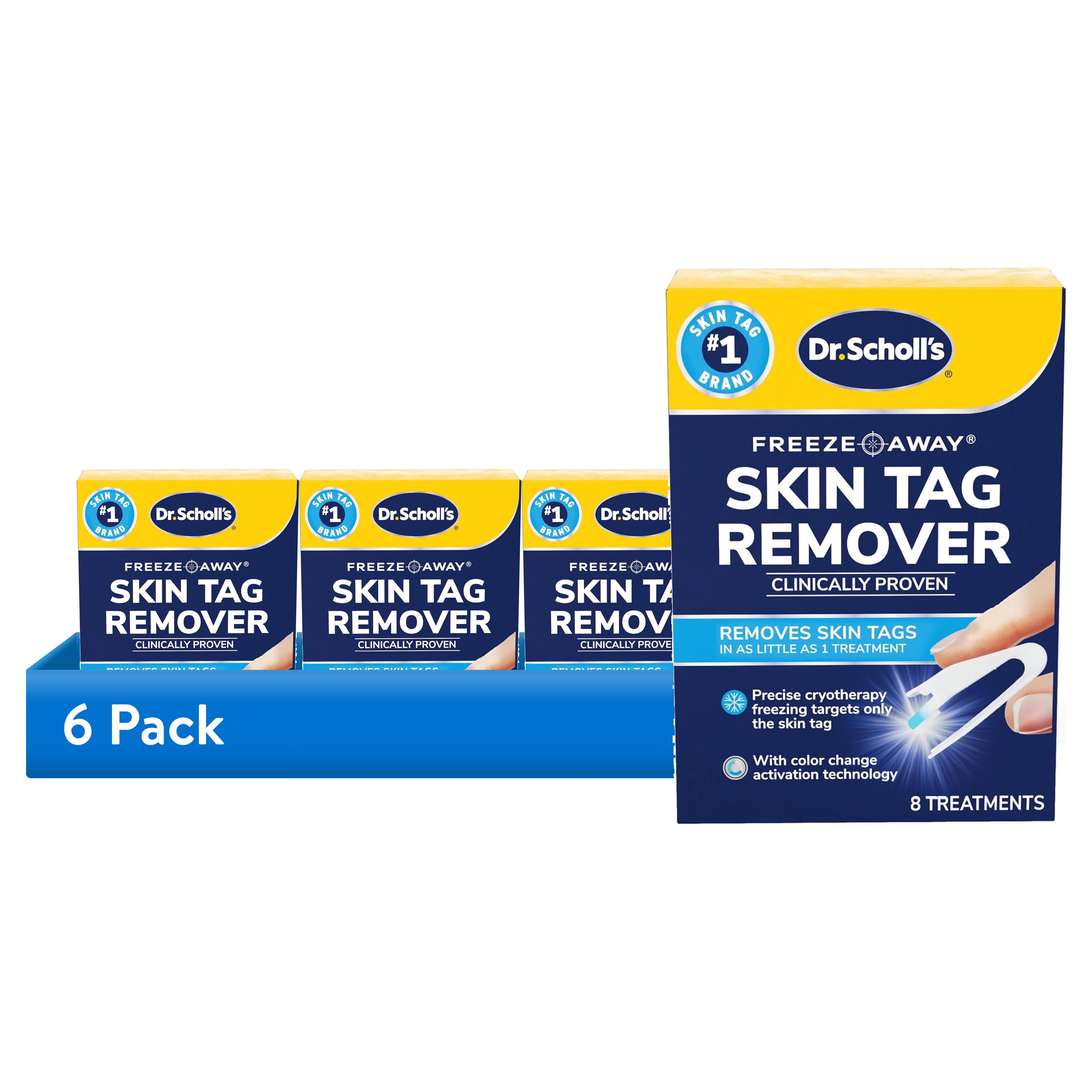 (6 pack) Dr. Scholl's Freeze Away Skin Tag Remover (8 Ct) - Ingredients; Dimethyl Ether, Propane, Isobutane