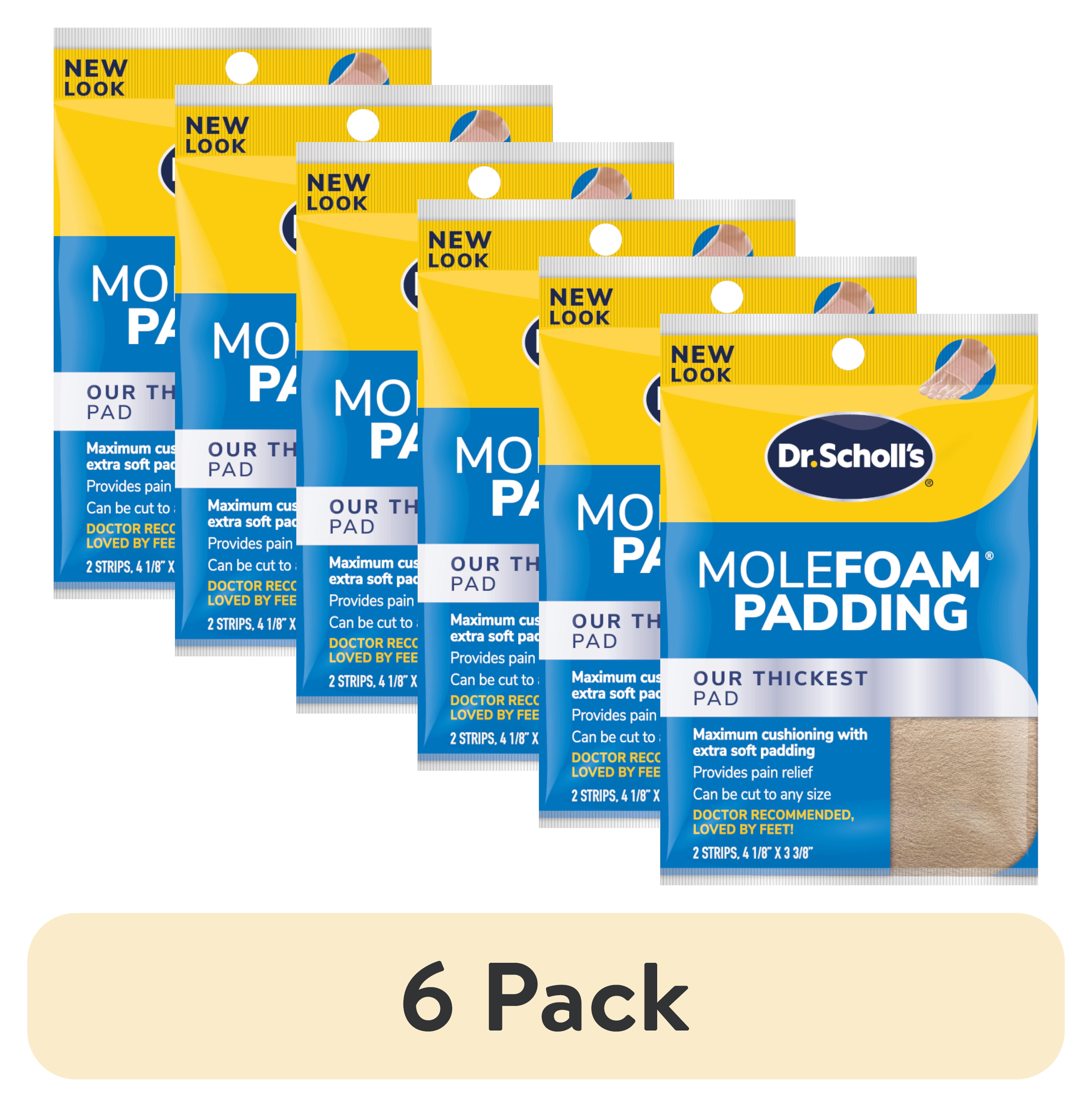 (6 pack) Dr. Scholl's MOLEFOAM PADDING STRIPS (2Ct) Our Thickest Pad ...